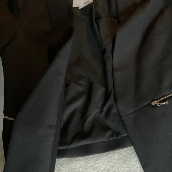 NWT EXPRESS blazer women Washable Black SZ12 US4 bust36 - Picture 3 of 7